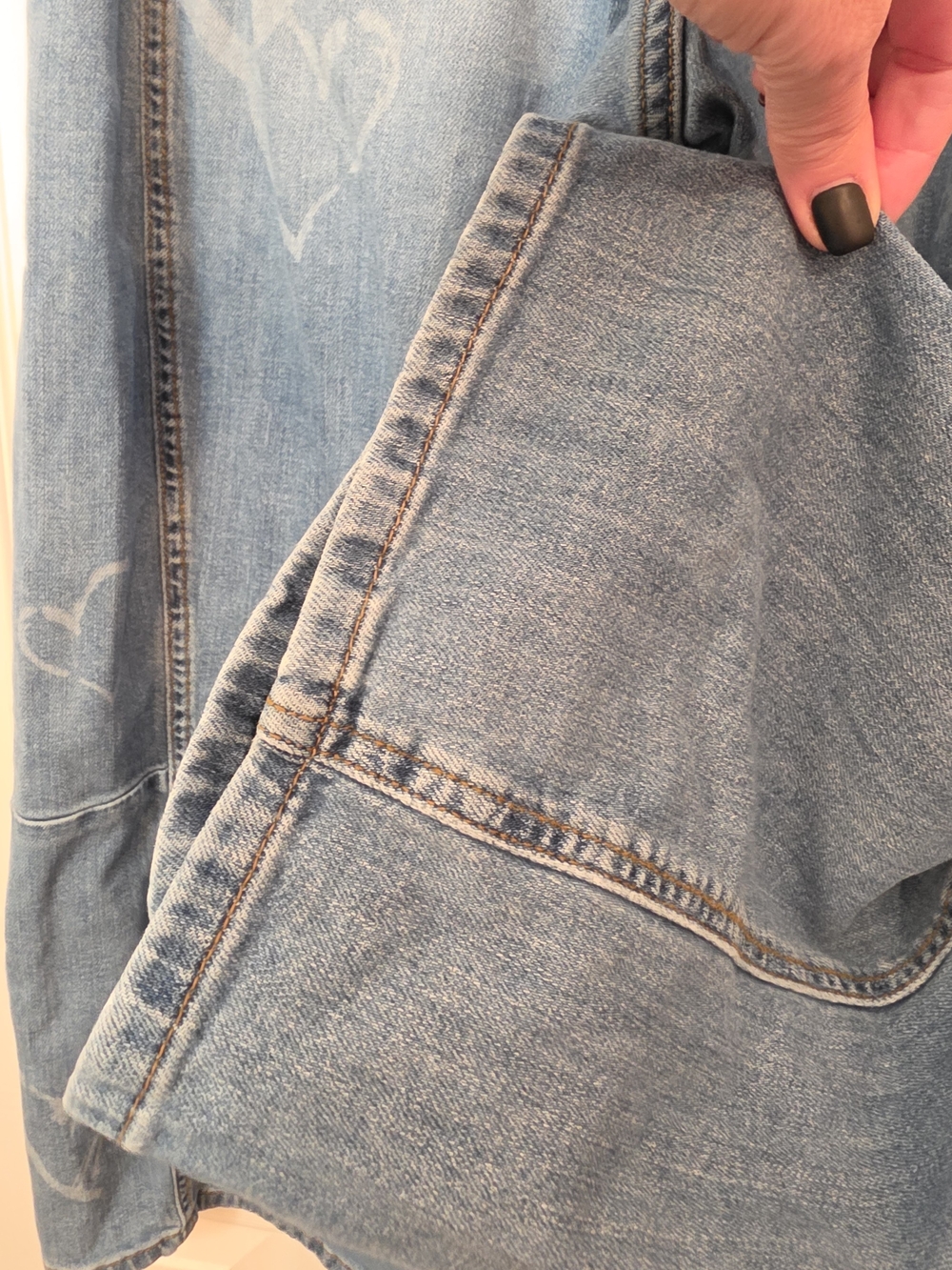 Pilcro The Kenna Mid-Rise Heritage Barrel Jeans Heart Icon Edition Sizes 28 - Picture 14 of 14